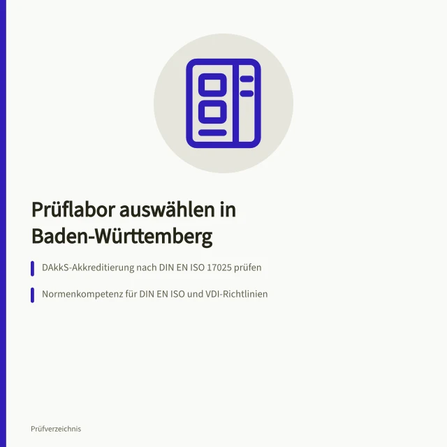 Karte zur Auswahl eines Prüflabors in Baden-Württemberg mit Akkreditierung. Wie mittelständische Unternehmen in Baden-Württemberg ein Prüflabor auswählen